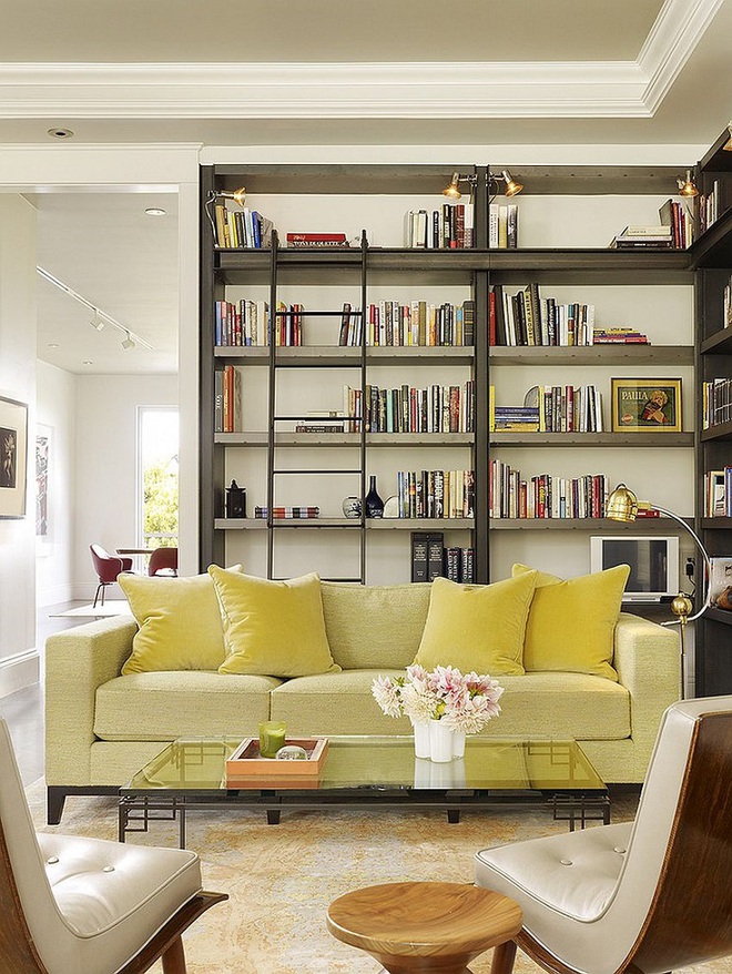 Xu hướng sử dụng ghế sofa màu đậm đang dần lên ngôi trong công cuộc tạo điểm nhấn cho phòng khách - Ảnh 8.