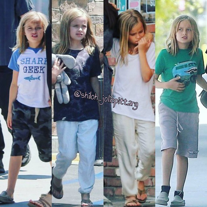 Hai con gái ruột của Angelina Jolie mặc đồ tomboy đi mua sắm với mẹ - Ảnh 4.