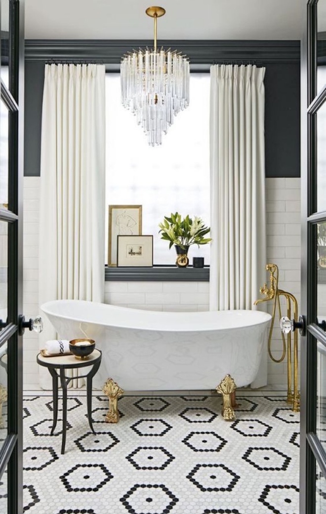 Phòng tắm nhỏ đẹp ấn tượng với 3 kiểu trang trí theo phong cách Art Deco - Ảnh 13.