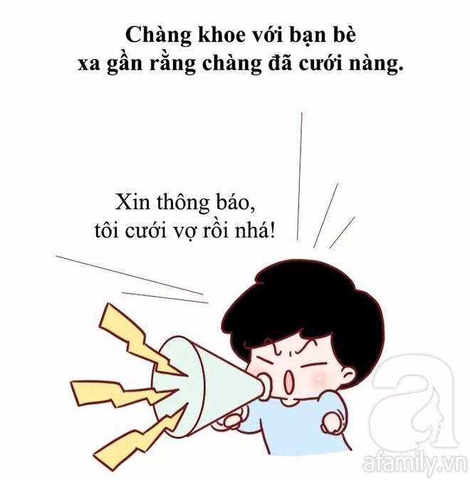 Tranh vui: Những điều cánh đàn ông thường làm khi mới rước vợ yêu về dinh - Ảnh 1.