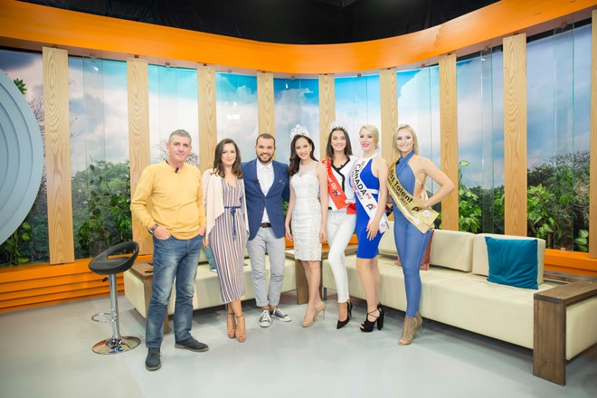 Vừa đăng quang, Khánh Ngân đã khoe nhan sắc rực bên dàn Á hậu Miss Globe - Ảnh 2.