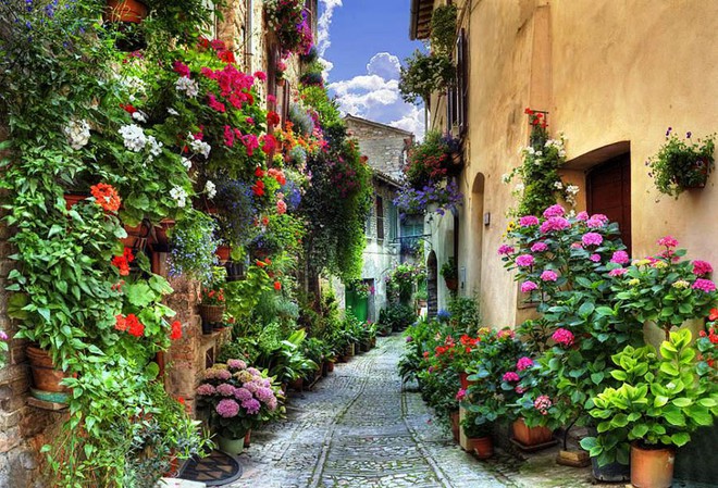Ngất ngây đắm chìm trong những ngôi làng phủ đầy hoa tươi sắc màu khắp thế giới - Ảnh 3.