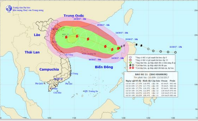 Bão số 11 đã suy yếu thành áp thấp nhiệt đới - Ảnh 1.