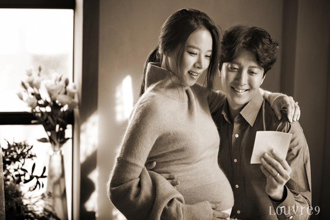 Jo Yoon Hee lần đầu công khai hình ảnh bụng bầu xinh đẹp bên chồng Lee Dong Gun - Ảnh 1.