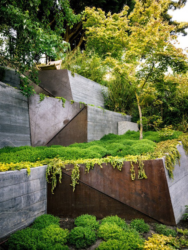 Sau cải tạo, sân vườn kiểu ruộng bậc thang này khiến ai cũng tròn mắt ngưỡng mộ - Ảnh 11.