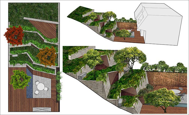 Sau cải tạo, sân vườn kiểu ruộng bậc thang này khiến ai cũng tròn mắt ngưỡng mộ - Ảnh 15.
