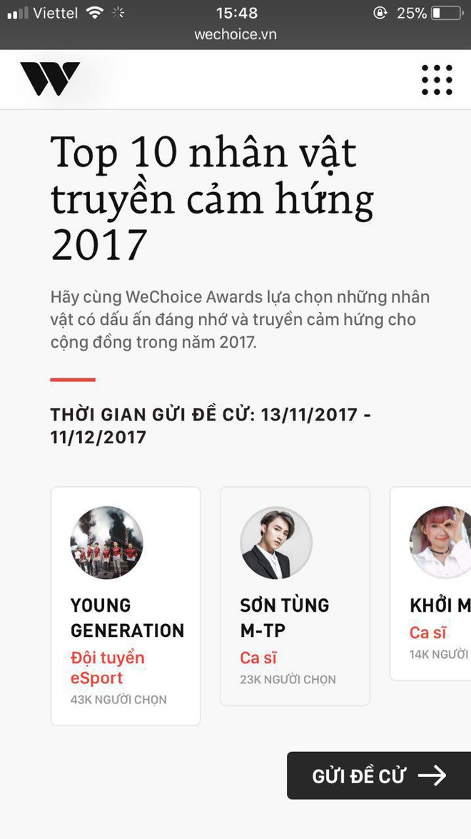 WeChoice Awards 2017 - Người đánh thức cảm hứng trong bạn là ai? - Ảnh 3.