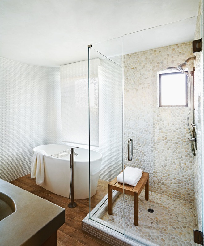 6 cách chọn lựa chất liệu lát phòng tắm giúp tăng hiệu ứng thị giác - Ảnh 6.