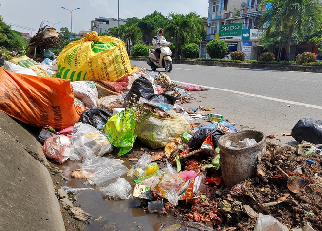 Thị xã Sơn Tây nhiều nơi ngập chìm trong rác thải bốc mùi hôi thối - Ảnh 5.
