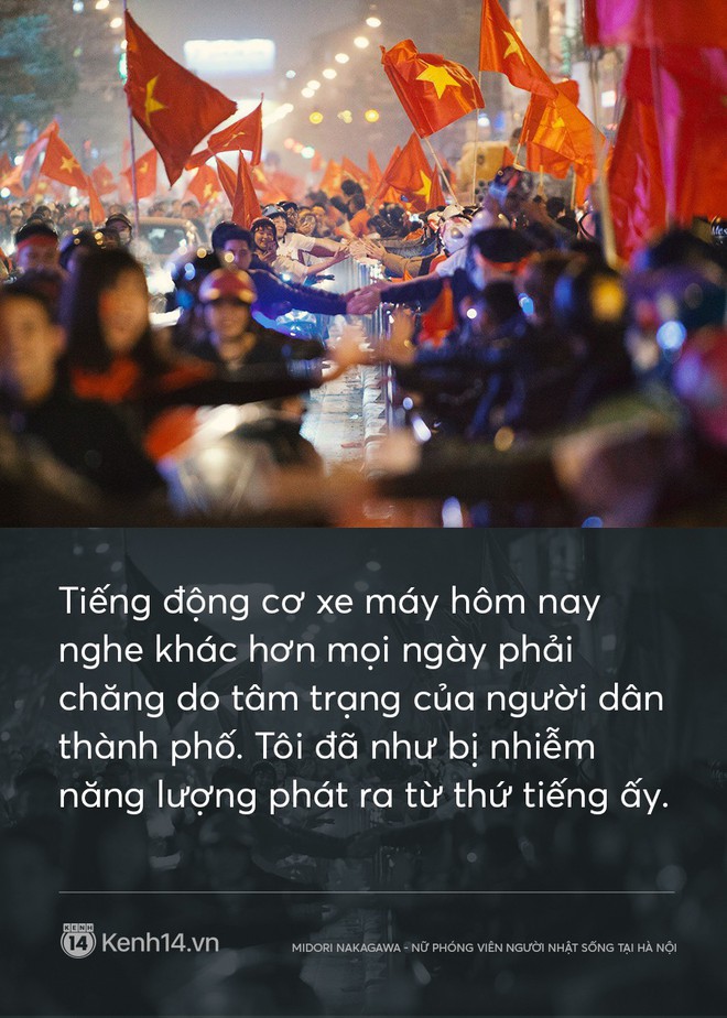 Nữ phóng viên Nhật ngả mũ khi chứng kiến cách ăn mừng U23 của người Hà Nội: Đêm qua quậy tưng bừng vậy mà sáng ra vẫn khỏe khoắn đi làm! - Ảnh 5.