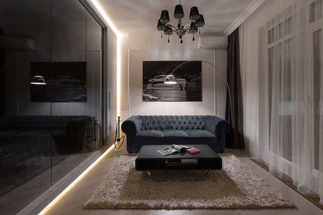 Phòng ngủ độc đáo nhờ sử dụng ánh sáng trong căn hộ 50m2 - Ảnh 7.