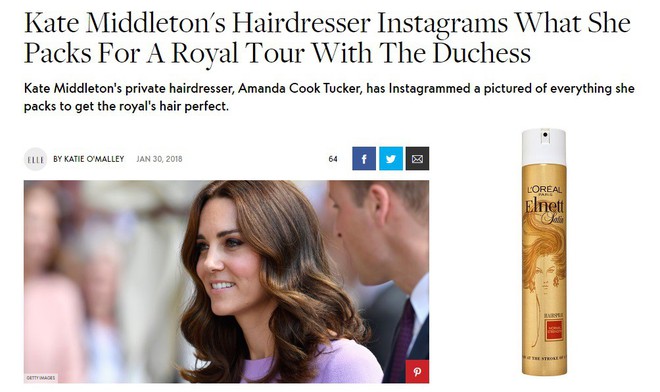 Công nương Kate Middleton cũng chỉ dùng loại keo xịt tóc phổ biến có giá chưa đến  300.000VNĐ - Ảnh 6.
