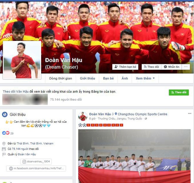 Ngay sau chiến thắng, profile của các cầu thủ U23 được chia sẻ liên tục, facebook cá nhân cũng tăng follow ầm ầm - Ảnh 31.
