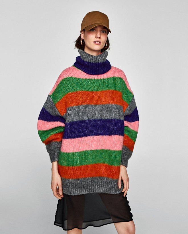 Khắp các thương hiệu thời trang, từ bình dân đến cao cấp đều đang lăng xê kiểu áo len màu sắc này - Ảnh 2.