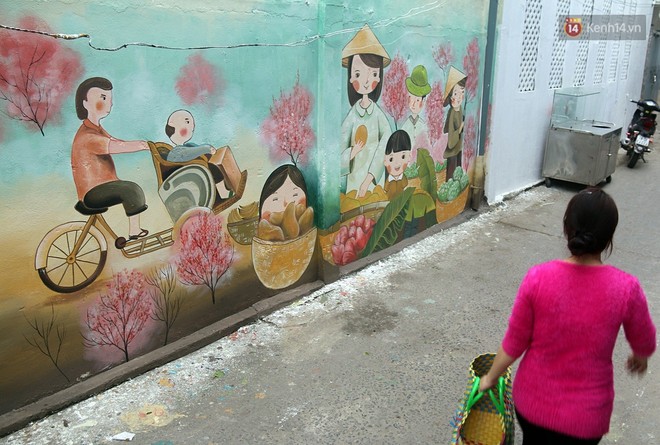 Chùm ảnh: Ngắm nhìn những bức tranh đầu tiên ở làng bích họa trong lòng thành phố Đà Nẵng - Ảnh 9.