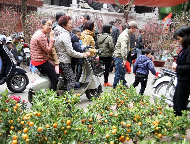 Cảnh nhộn nhịp, huyên náo tại chợ hoa cổ nhất Hà Nội ngày sát Tết - Ảnh 12.