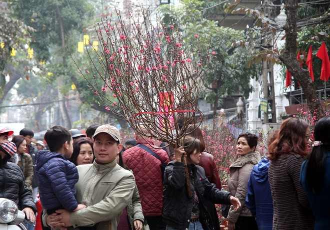 Cảnh nhộn nhịp, huyên náo tại chợ hoa cổ nhất Hà Nội ngày sát Tết - Ảnh 3.