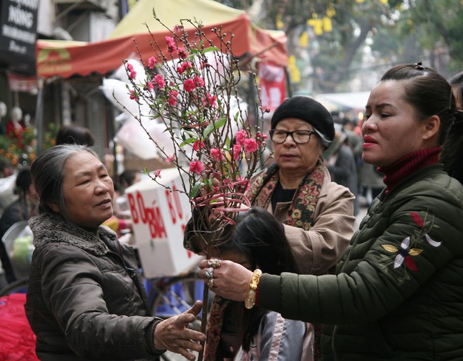 Cảnh nhộn nhịp, huyên náo tại chợ hoa cổ nhất Hà Nội ngày sát Tết - Ảnh 7.