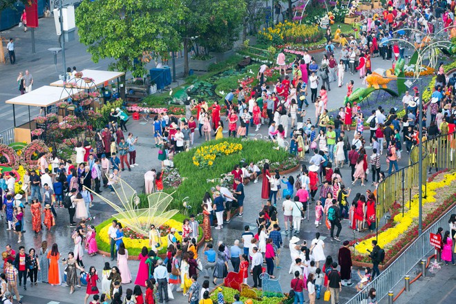Người Sài Gòn nô nức tham quan đường hoa, hội hoa rực rỡ màu sắc - Ảnh 10.