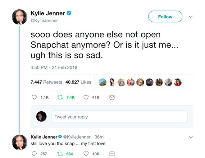 Kylie Jenner chê bai đúng một câu, Snapchat mất luôn 1,5 tỷ USD - Ảnh 1.