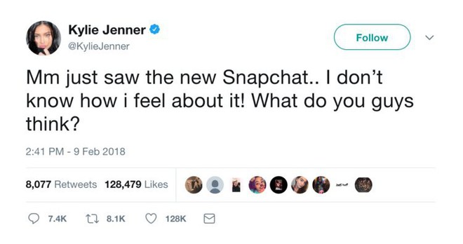 Kylie Jenner chê bai đúng một câu, Snapchat mất luôn 1,5 tỷ USD - Ảnh 2.