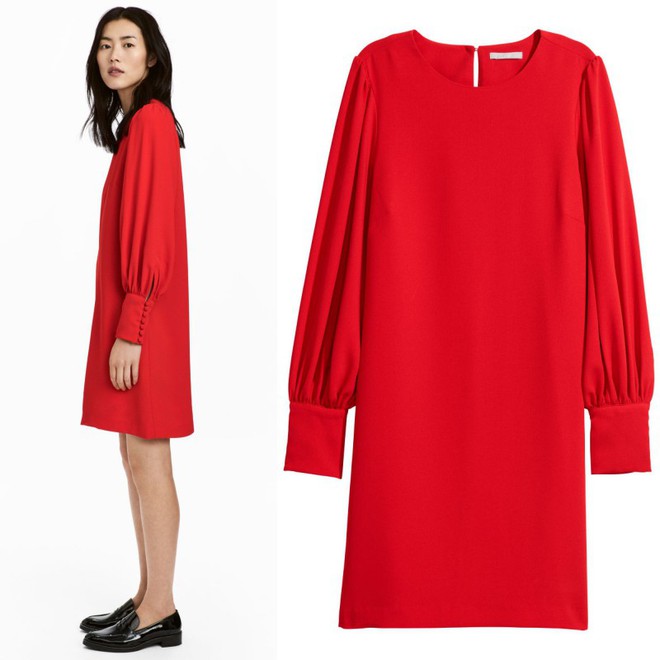 Dạo 1 vòng H&M và Zara, bạn có thể vơ được cả rổ váy đỏ có giá dưới 1 triệu mà tha hồ diện Tết này - Ảnh 8.