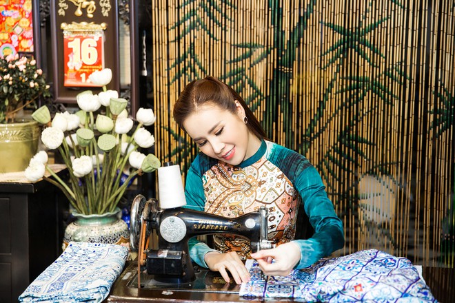 Không còn hình ảnh hàng hiệu, Hoa hậu Hoàng Dung yêu kiều với áo dài - Ảnh 5.