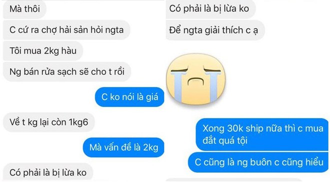 Lên chợ online tố cáo người bán đưa 2 kg hàu, sau khi rửa sạch còn 1,6 kg, chị nội trợ tưởng được bênh ai ngờ ăn mắng - Ảnh 3.