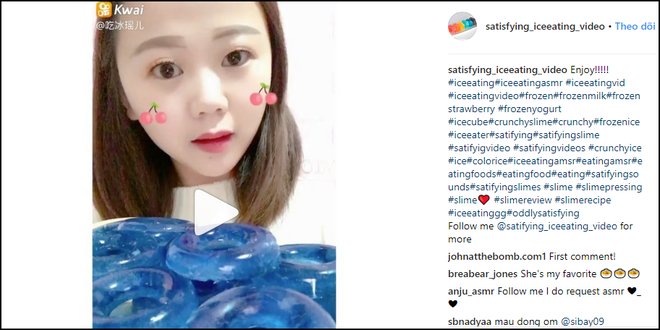Cư dân mạng Trung Quốc thi nhau nhai đá lạnh thử sức bền của răng trên Instagram - Ảnh 1.