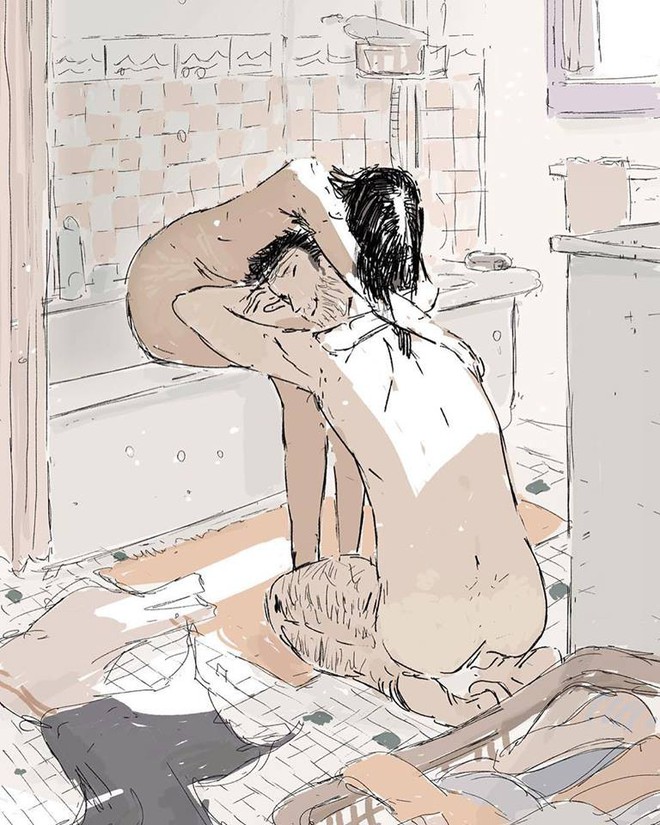 Mình yêu nhau, yêu nhau bình yên thôi - Bộ tranh tình yêu của họa sĩ lai Pháp - Mỹ khiến triệu trái tim yêu rung động - Ảnh 3. Mình yêu nhau, yêu nhau bình yên thôi - Bộ tranh tình yêu của họa sĩ lai Pháp - Mỹ khiến triệu trái tim yêu rung động - Ảnh 3.