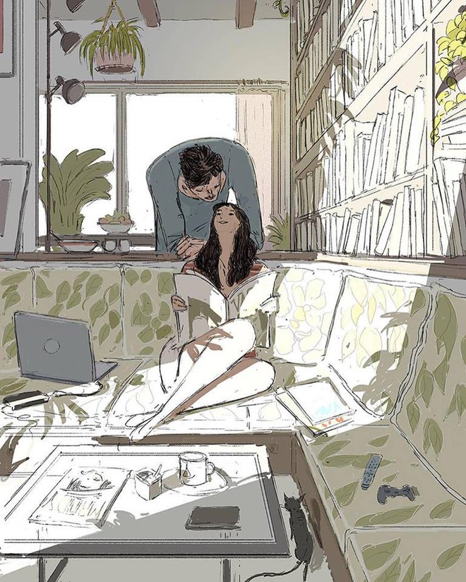 Mình yêu nhau, yêu nhau bình yên thôi - Bộ tranh tình yêu của họa sĩ lai Pháp - Mỹ khiến triệu trái tim yêu rung động - Ảnh 6. Mình yêu nhau, yêu nhau bình yên thôi - Bộ tranh tình yêu của họa sĩ lai Pháp - Mỹ khiến triệu trái tim yêu rung động - Ảnh 6.