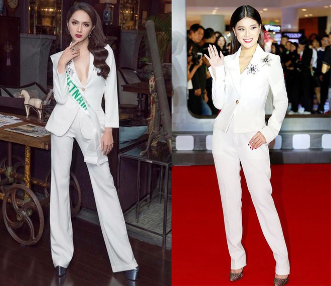 Chọn bộ suit trắng khác biệt hoàn toàn với dàn thí sinh của Hoa hậu chuyển giới ,nhưng phong cách của Hương Giang lại khá quen mặt tại showbiz Việt - Ảnh 9.