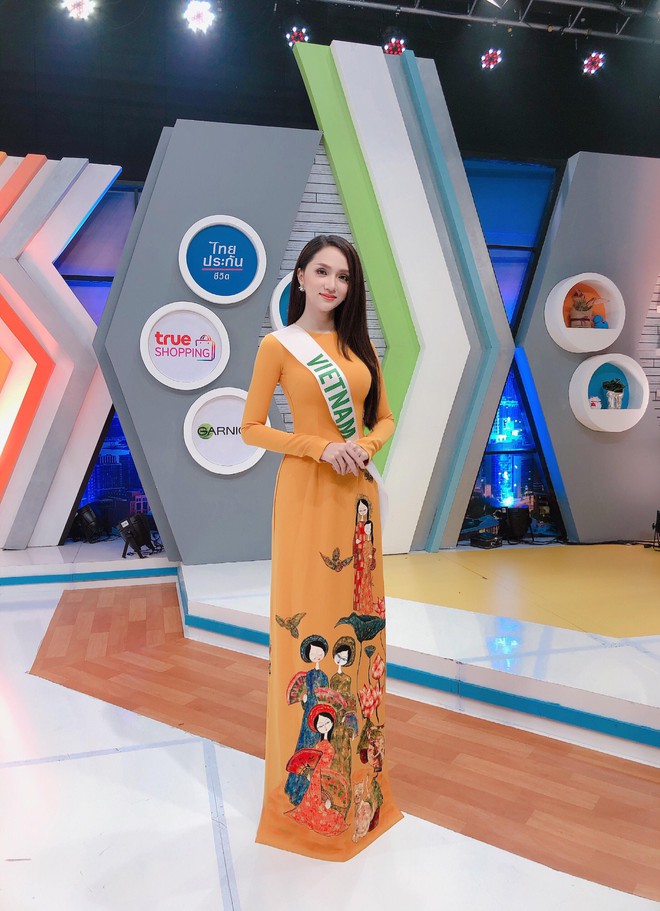 Hương Giang Idol mặc áo dài, nói tiếng Anh cực đỉnh khi xuất hiện trên sóng truyền hình Thái Lan - Ảnh 3.