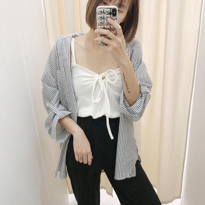 Hè này nếu mua quần culottes, bạn hãy chọn loại cạp chun bản to để sơ vin với áo gì cũng xinh - Ảnh 3.