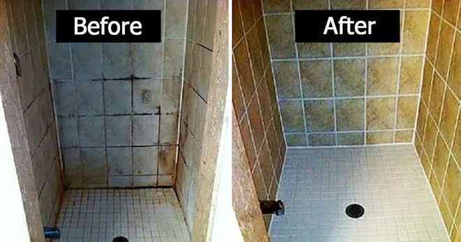 Bathroom tiles yellowing, clearly black will be instantly cleaned with just one spray bottle - Photo 2.