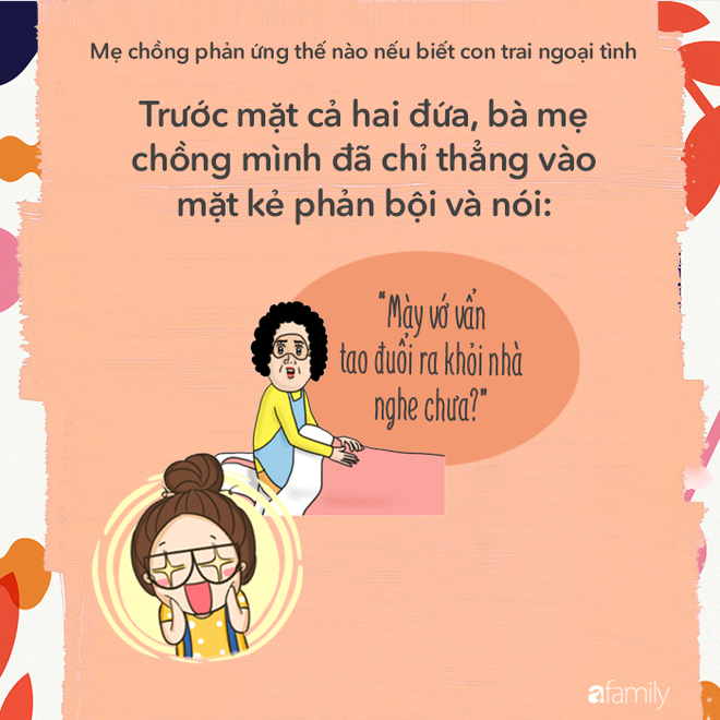 Mẹ chồng các mẹ sẽ phản ứng với các mẹ thế nào nếu biết con trai bà ngoại tình? - Ảnh 1.