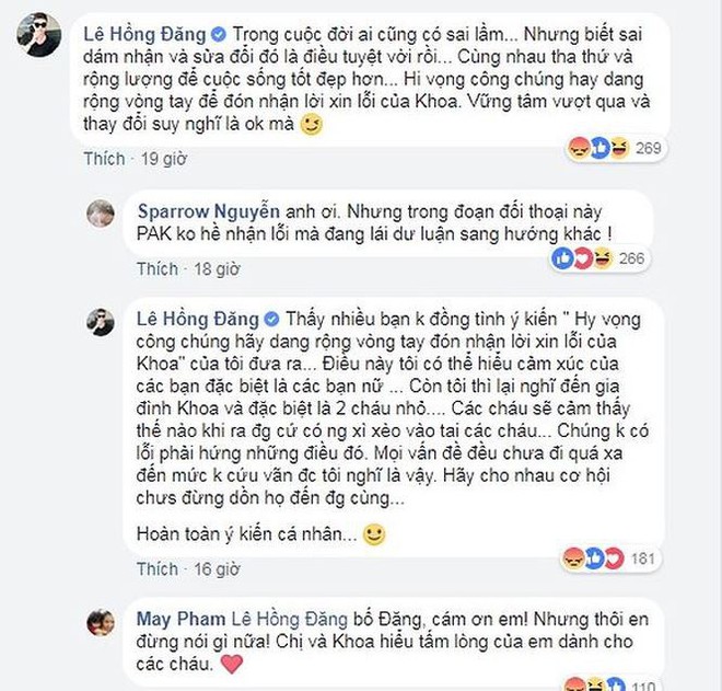 Để lại bình luận bênh vực Phạm Anh Khoa nhưng Hồng Đăng nhanh chóng xóa đi vì bị “khui” từng đánh phụ nữ - Ảnh 1.