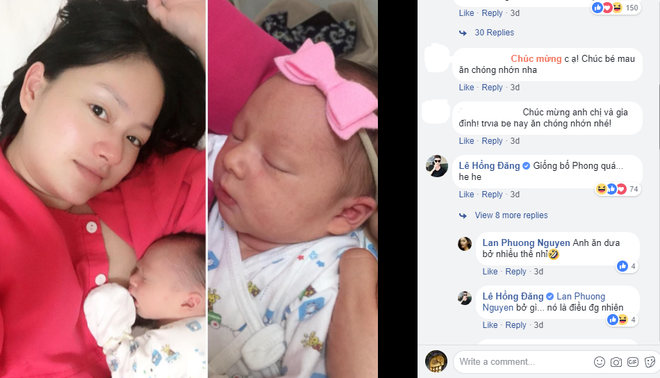 Lan Phương khoe con đầu lòng, Hồng Đăng vào bình luận chọc ghẹo hài hước - Ảnh 1. Lan Phương khoe con đầu lòng, Hồng Đăng vào bình luận chọc ghẹo hài hước - Ảnh 1.