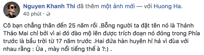 Khánh Thi đứng cạnh cô bạn thân 25 năm Nguyệt thảo mai, ai xinh đẹp hơn? - Ảnh 1.