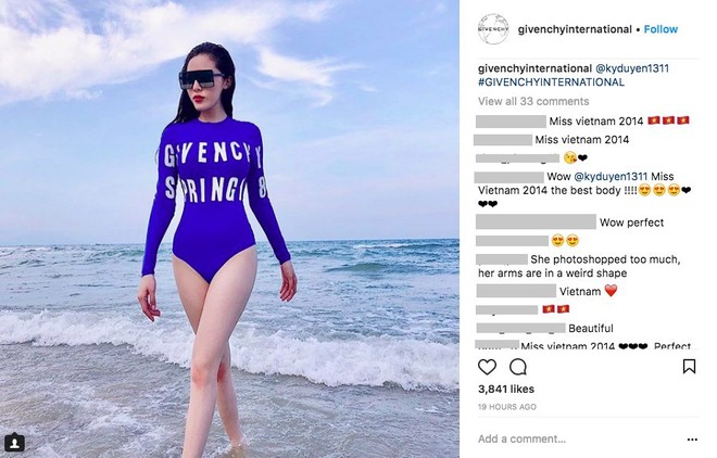 Kỳ Duyên mặc đồ bơi đẹp đến nỗi hội người mê Givenchy toàn thế giới phải lăng xê trên Instagram - Ảnh 1.