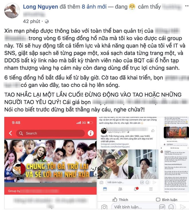 Rocker Nguyễn dọa đánh sập page lớn nếu không được duyệt vào group kín để đối chất các tin đồn đời tư - Ảnh 1.