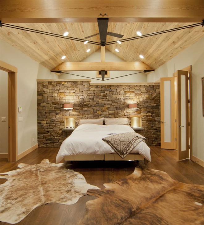 17 kiểu phòng ngủ với tường đá và gạch thô đáp ứng mọi sở thích của người chuộng phong cách này - Ảnh 17.