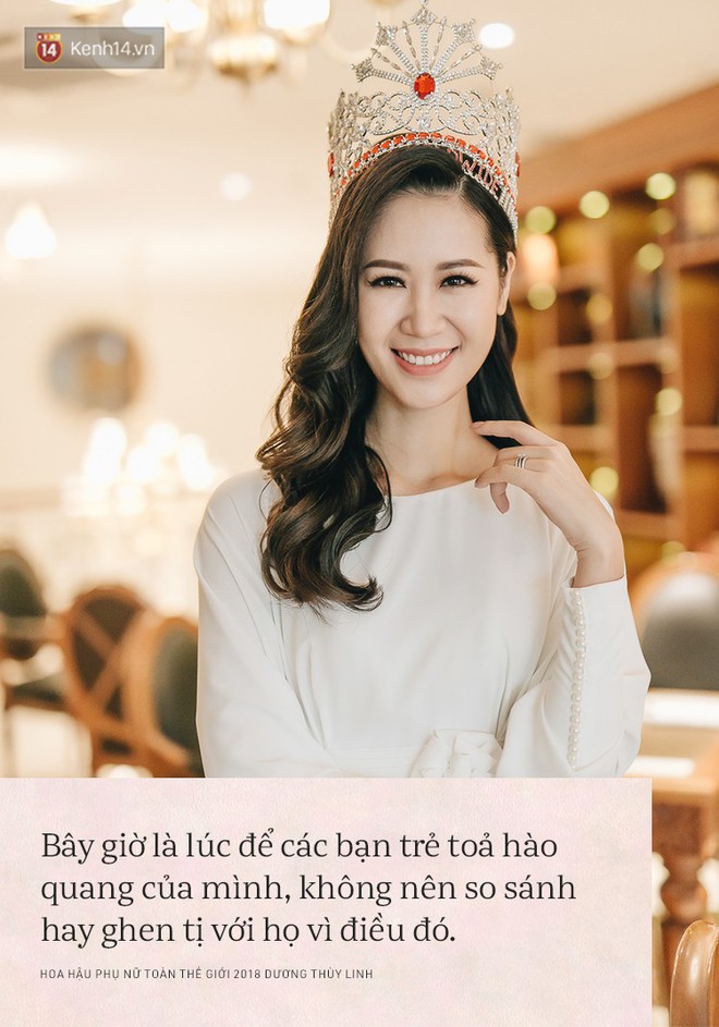 Tân Hoa hậu Phụ nữ Toàn thế giới 2018 Dương Thùy Linh: Thu nhập của tôi cao hơn chồng rất nhiều - Ảnh 2.