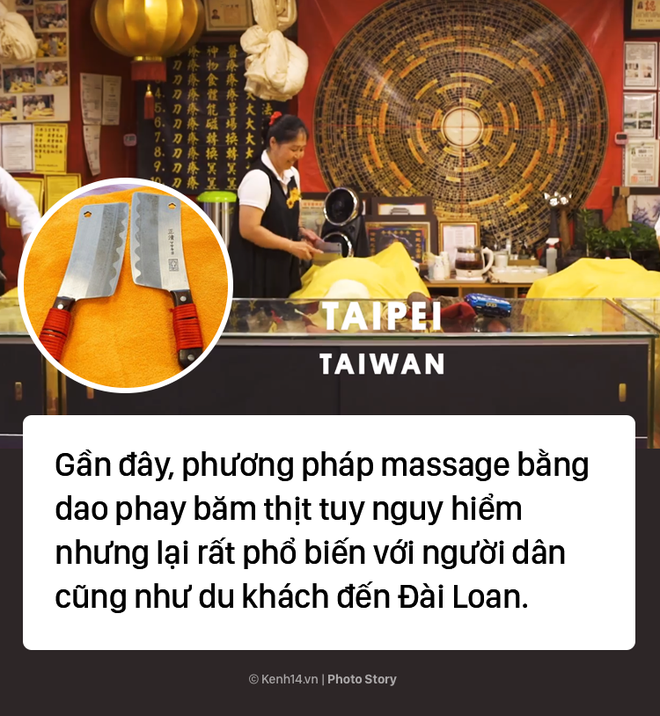 Đài Loan: Kinh dị với kiểu massage thư giãn bằng... dao băm thịt - Ảnh 1.