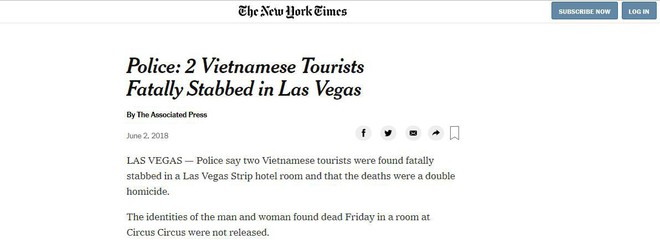 Nhiều báo nước ngoài đưa tin về vụ việc 2 người Việt Nam bị sát hại tại Mỹ - Ảnh 1.