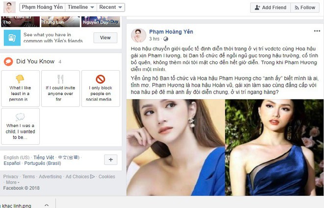Á khôi doanh nhân Phạm Hoàng Yến miệt thị giới tính Hoa hậu chuyển giới Hương Giang vụ show diễn Hà Duy - Ảnh 3.