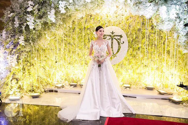 Hoa hậu Ngọc Duyên lộng lẫy trong đám cưới với chồng đại gia tại Hà Nội - Ảnh 9.