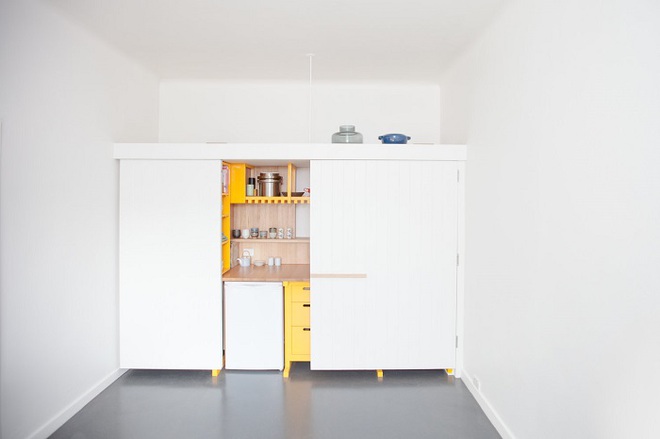 Căn bếp tuy nhỏ nhưng cực kì tiện lợi dành cho những căn hộ có diện tích hẹp - Ảnh 3.