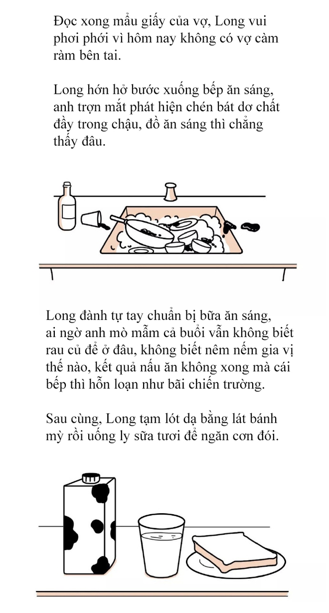 Truyện tranh: Mắng vợ có mỗi việc nhà không xong, anh chồng có một ngày trải nghiệm không vợ nhớ đời - Ảnh 3.