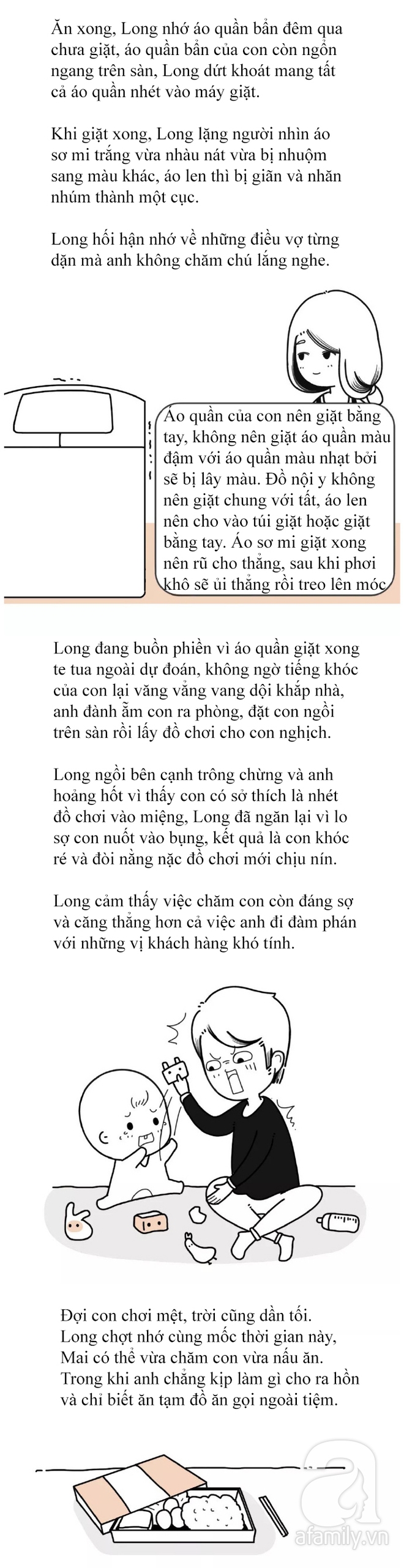 Truyện tranh: Mắng vợ có mỗi việc nhà không xong, anh chồng có một ngày trải nghiệm không vợ nhớ đời - Ảnh 7.